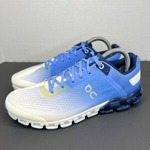On Cloudflow 3.0 Women Sz 8.5 Running Sneakers Marina Blue/White Barely worn!